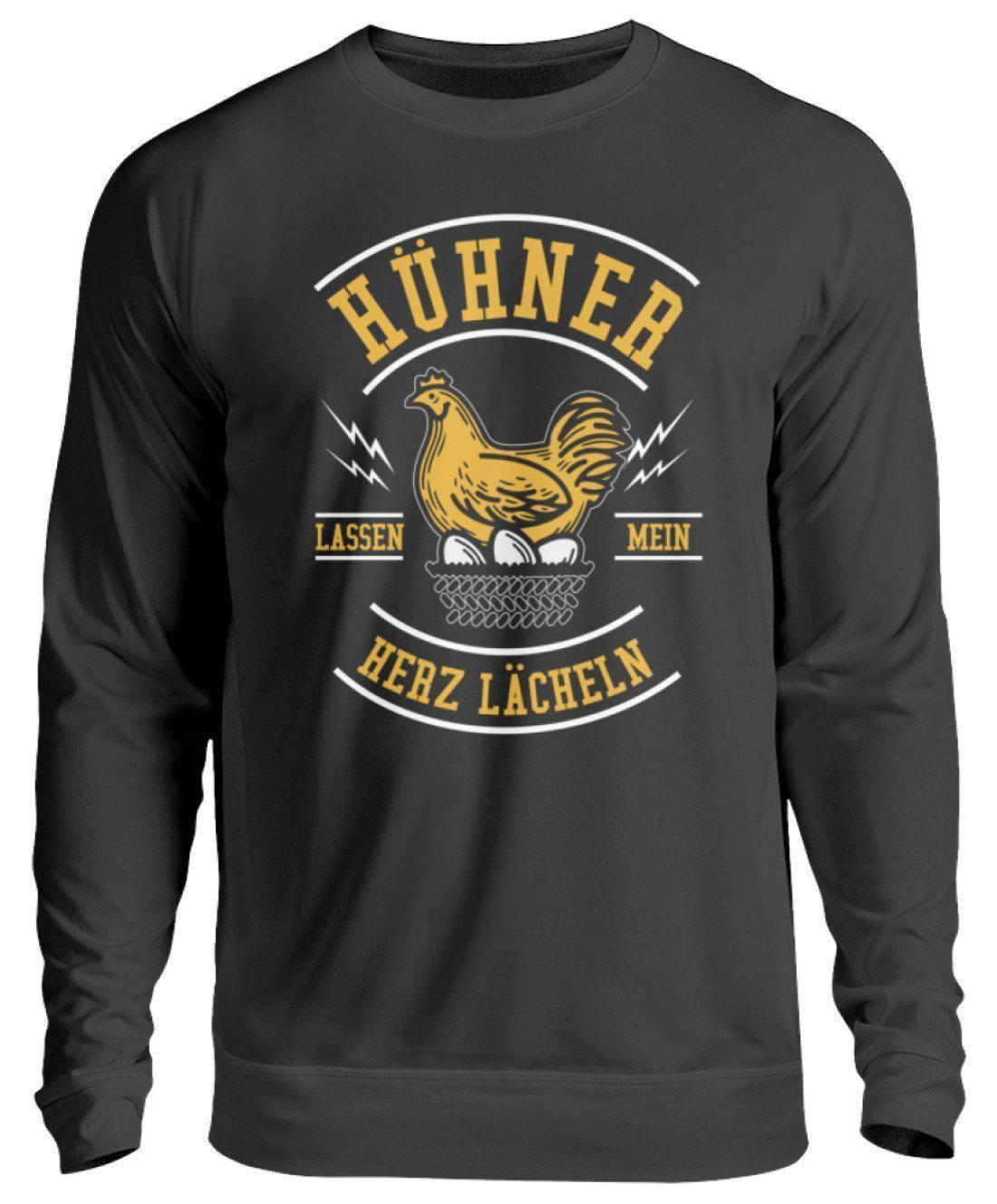 Hühner Herz lächeln · Unisex Sweatshirt Pullover-Unisex Sweatshirt-Jet Black-S-Agrarstarz