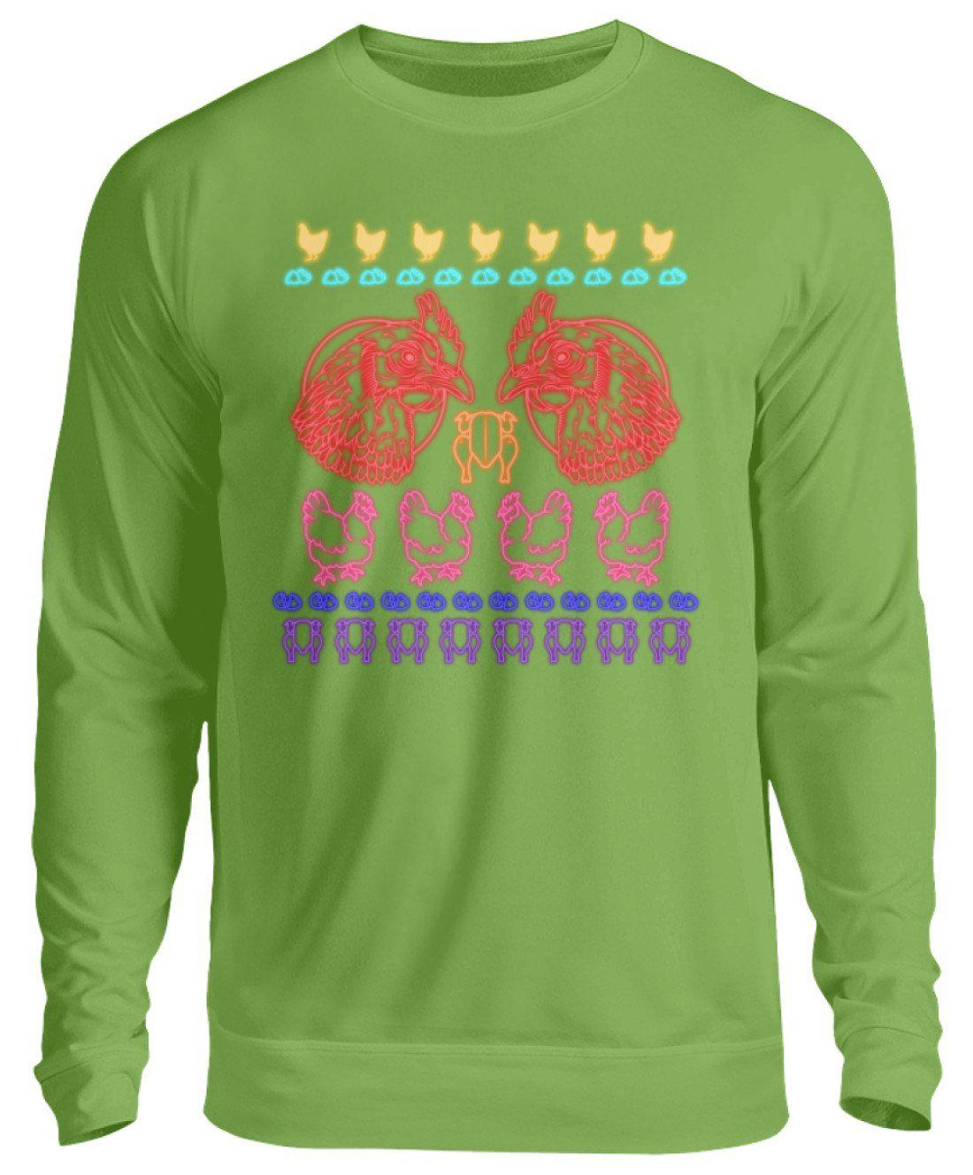 Hühner Neon Ugly Christmas · Unisex Sweatshirt Pullover-Unisex Sweatshirt-LimeGreen-S-Agrarstarz