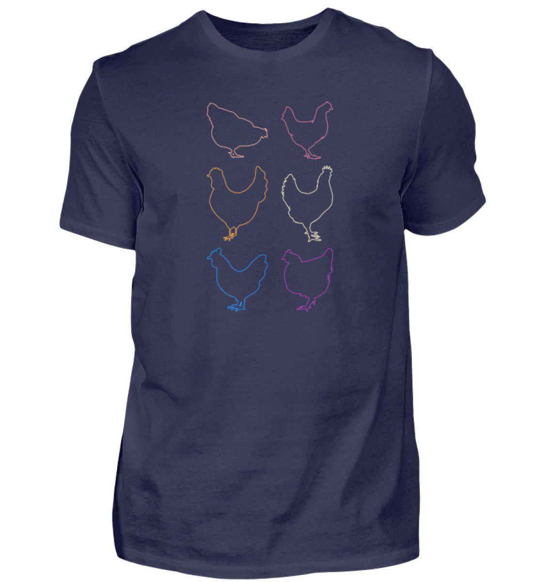 Hühner Silhouetten farbig · Herren T-Shirt-Herren Basic T-Shirt-Agrarstarz