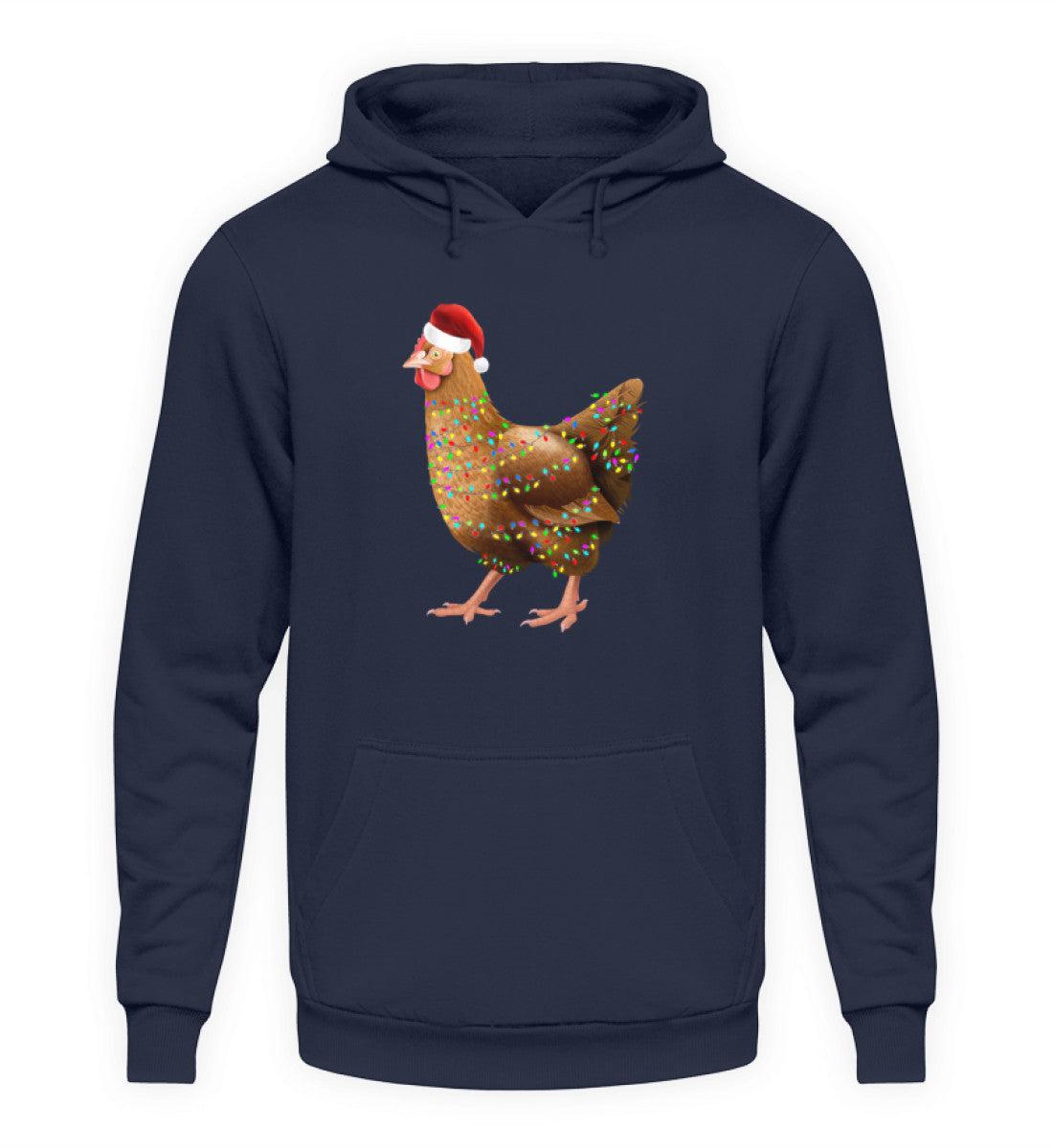 Hühner Weihnachten · Unisex Kapuzenpullover Hoodie-Unisex Hoodie-Oxford Navy-S-Agrarstarz