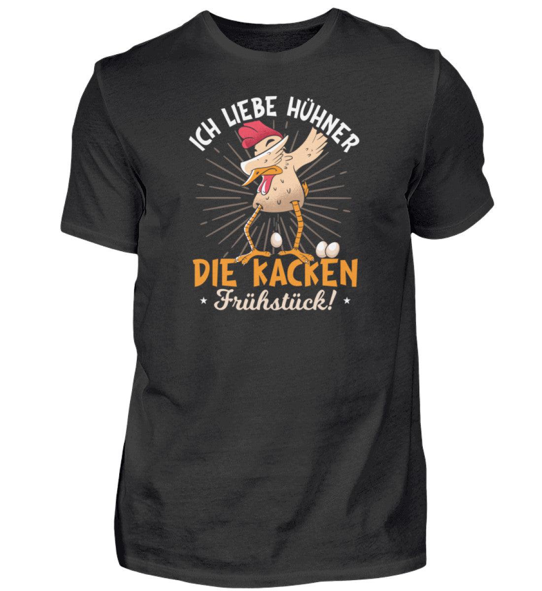 Hühner kacken Frühstück · Herren T-Shirt-Herren Basic T-Shirt-Black-S-Agrarstarz
