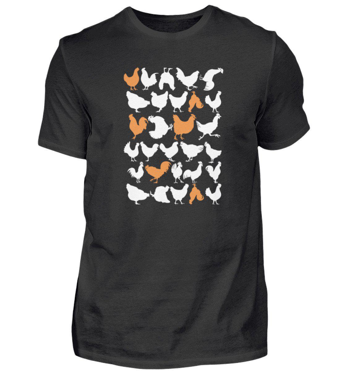 Hühner simple · Herren T-Shirt-Herren Basic T-Shirt-Black-S-Agrarstarz