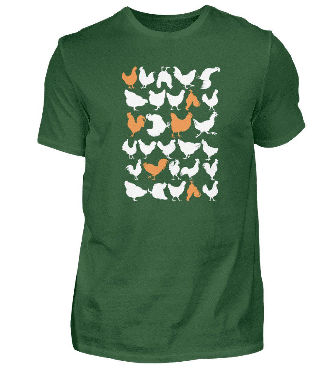 Hühner simple · Herren T-Shirt-Herren Basic T-Shirt-Bottle Green-S-Agrarstarz