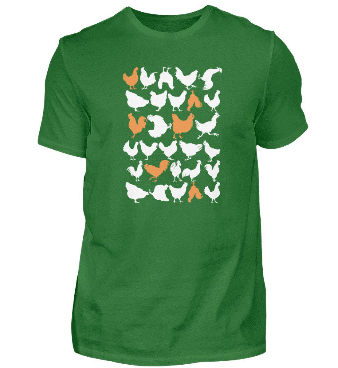 Hühner simple · Herren T-Shirt-Herren Basic T-Shirt-Kelly Green-S-Agrarstarz