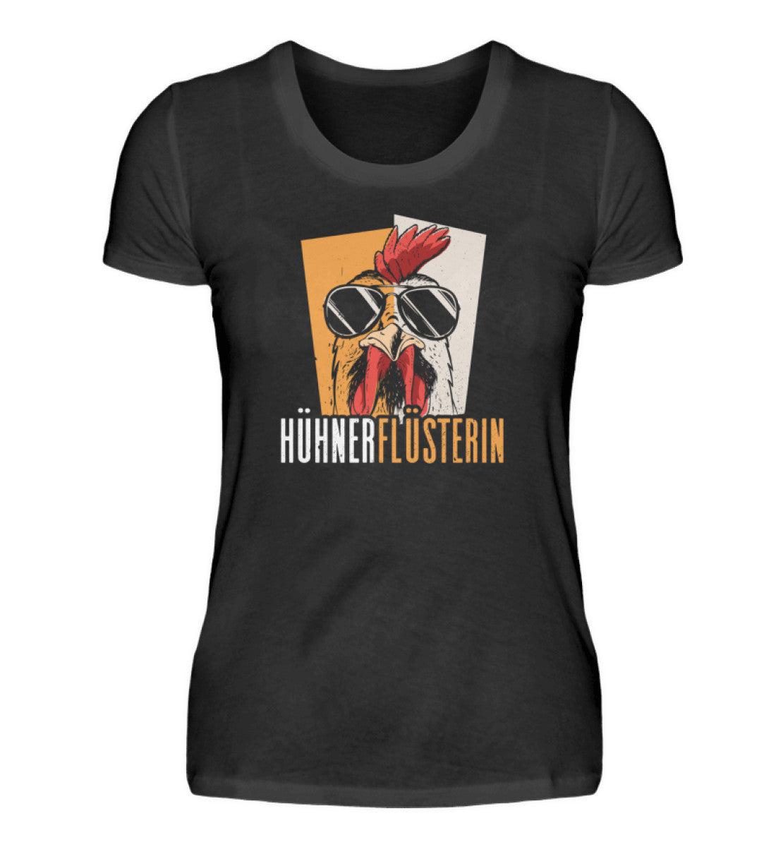 Hühnerflüsterin · Damen T-Shirt-Damen Basic T-Shirt-Black-S-Agrarstarz