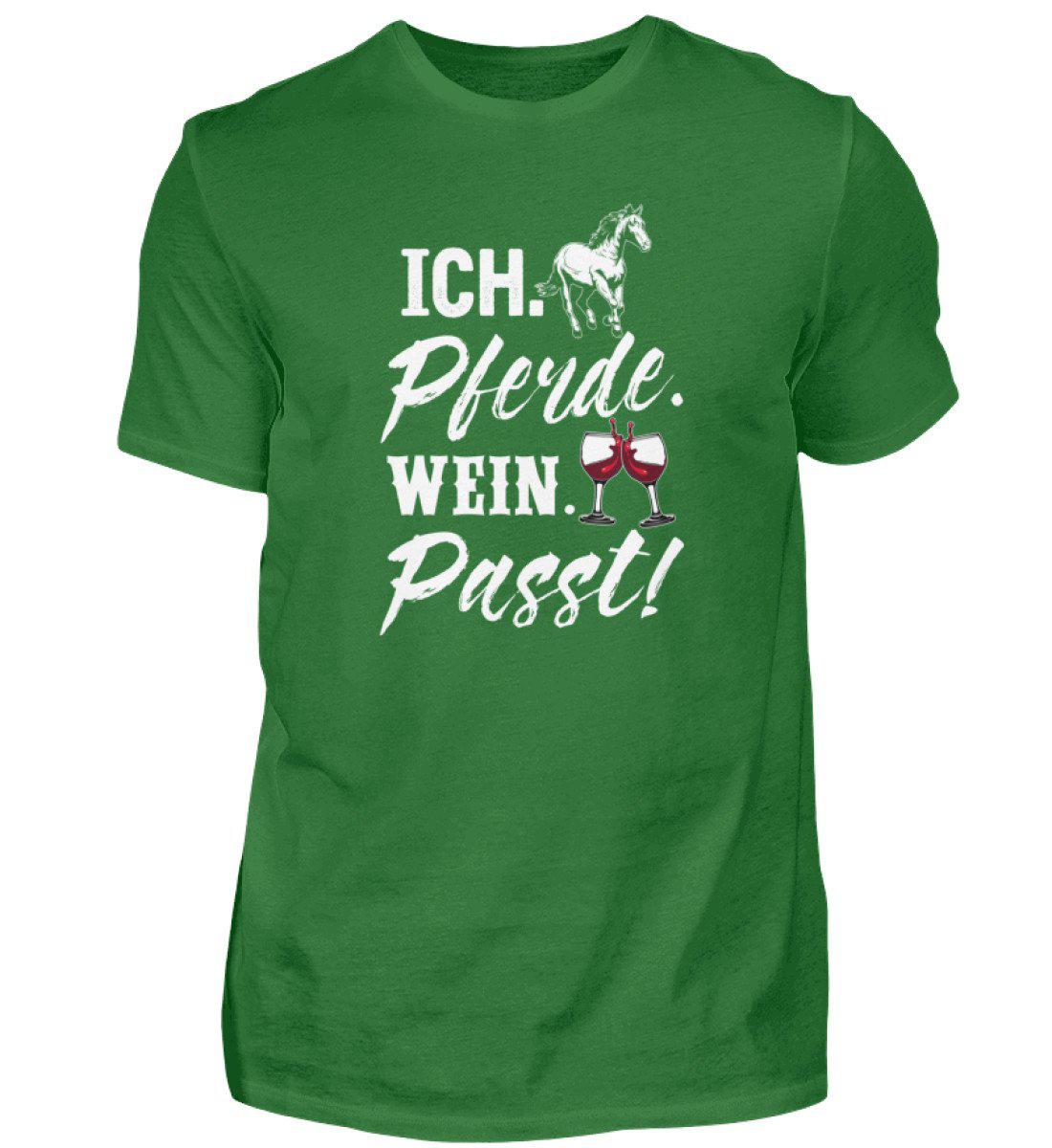 Ich Pferde Wein passt · Herren T-Shirt-Herren Basic T-Shirt-Kelly Green-S-Agrarstarz