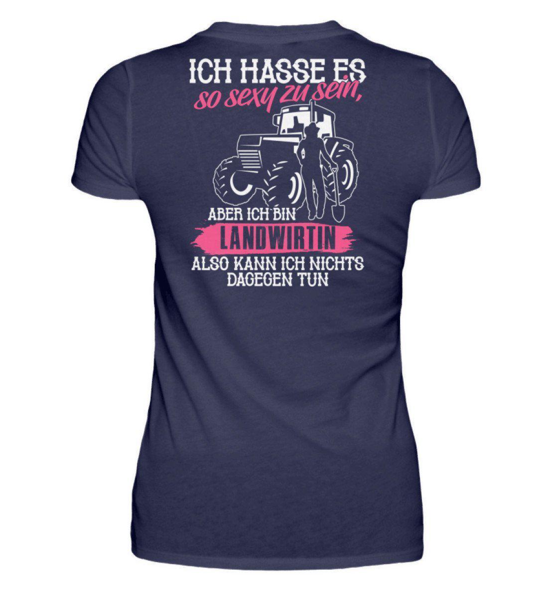 Ich bin Landwirtin · Damen T-Shirt-Damen Basic T-Shirt-Navy-S-Agrarstarz