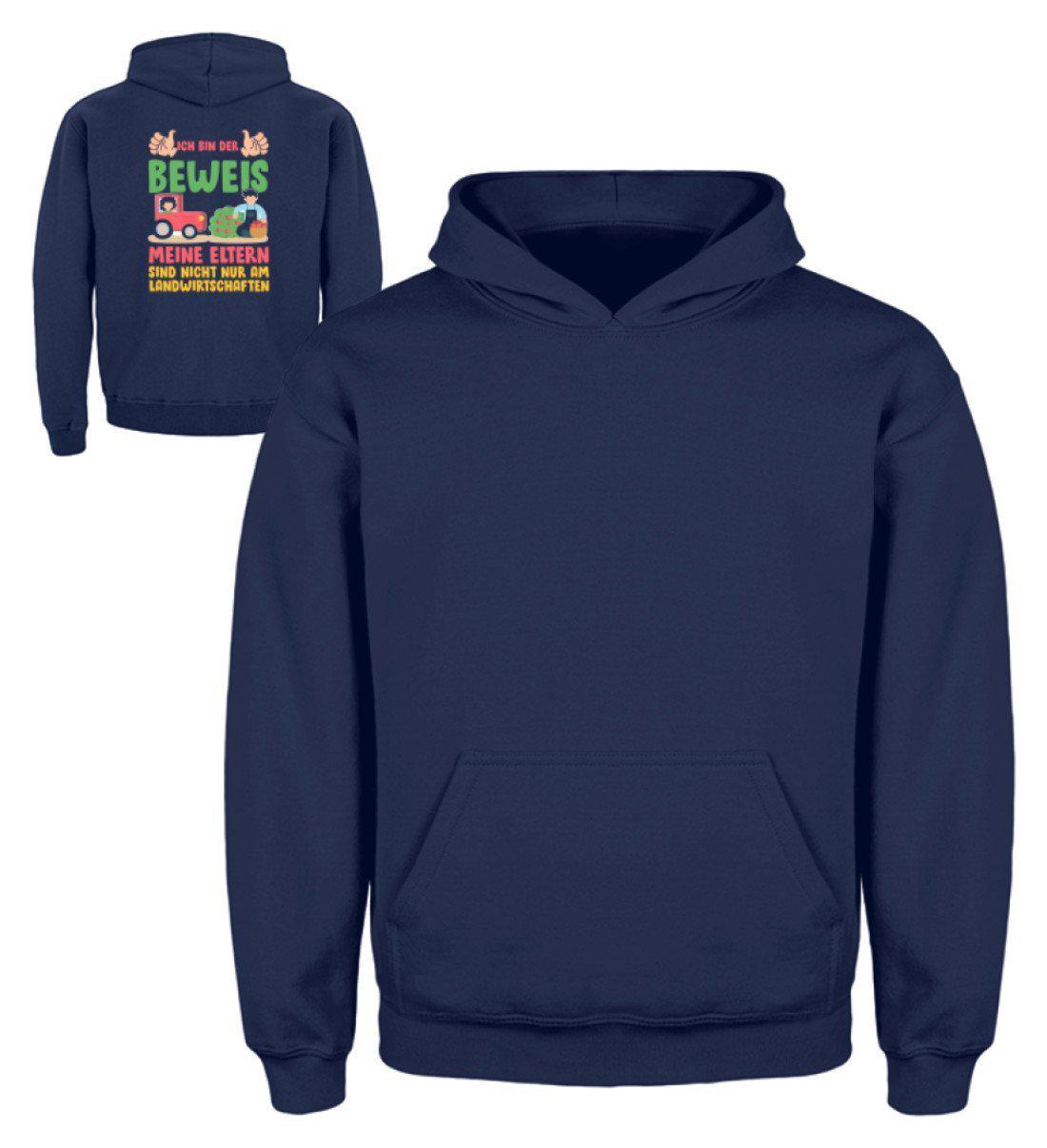 Ich bin der Beweis · Kinder Kapuzenpullover Hoodie-Kinder Hoodie-New French Navy-3/4 (98/104)-Agrarstarz