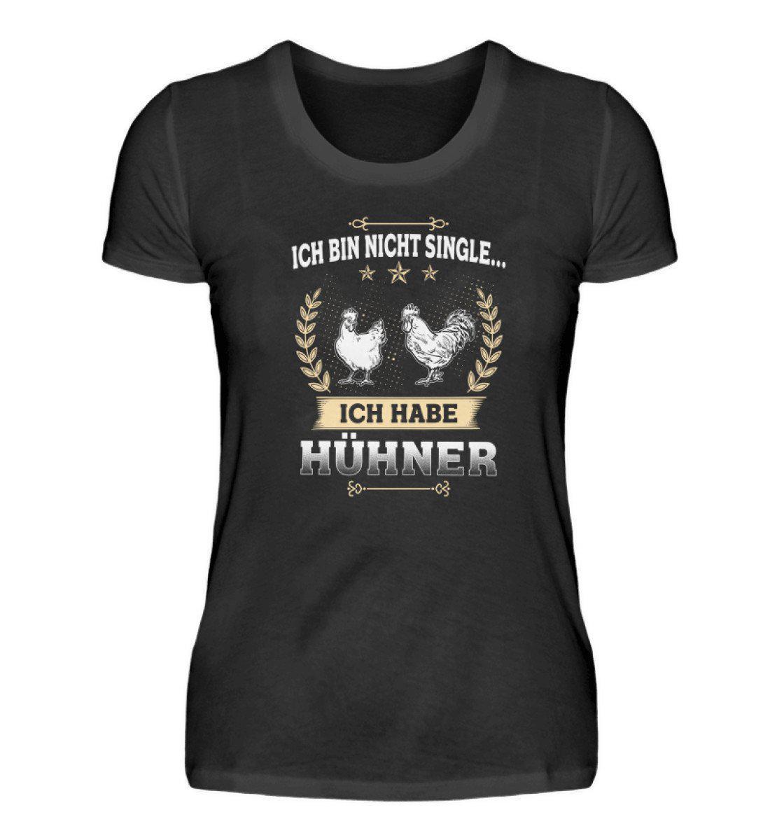 Ich bin nicht single Hühner · Damen T-Shirt-Damen Basic T-Shirt-Black-S-Agrarstarz