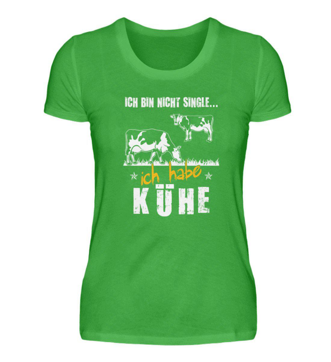 Ich bin nicht single Kühe · Damen T-Shirt-Damen Basic T-Shirt-Green Apple-S-Agrarstarz