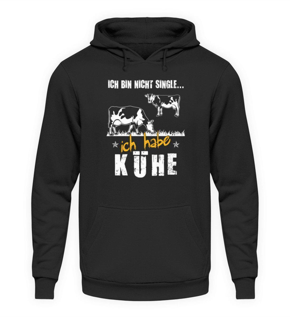 Ich bin nicht single Kühe · Unisex Kapuzenpullover Hoodie-Unisex Hoodie-Jet Black-L-Agrarstarz