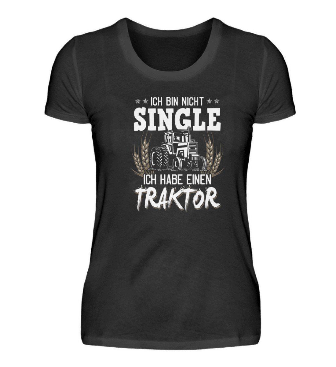 Ich bin nicht single Traktor · Damen T-Shirt-Damen Basic T-Shirt-Black-S-Agrarstarz