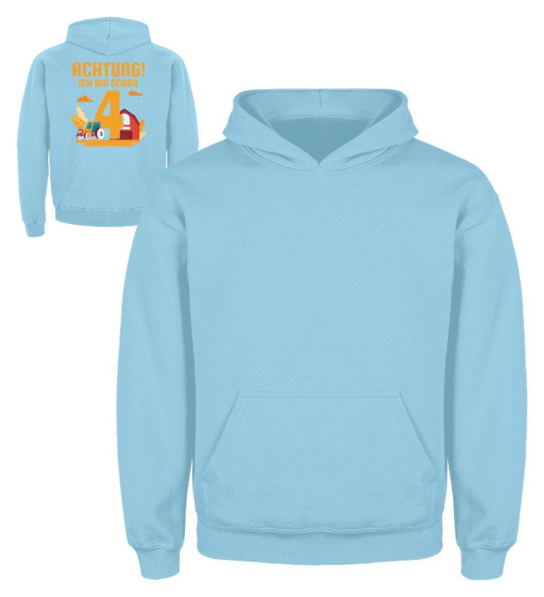 Ich bin schon 4 · Kinder Kapuzenpullover Hoodie-Kinder Hoodie-Sky Blue-12/14 (152/164)-Agrarstarz