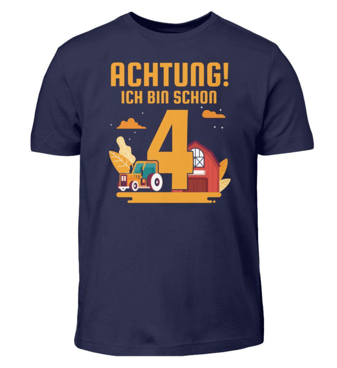 Ich bin schon 4 · Kinder T-Shirt-Kinder T-Shirt-Navy-12/14 (152/164)-Agrarstarz