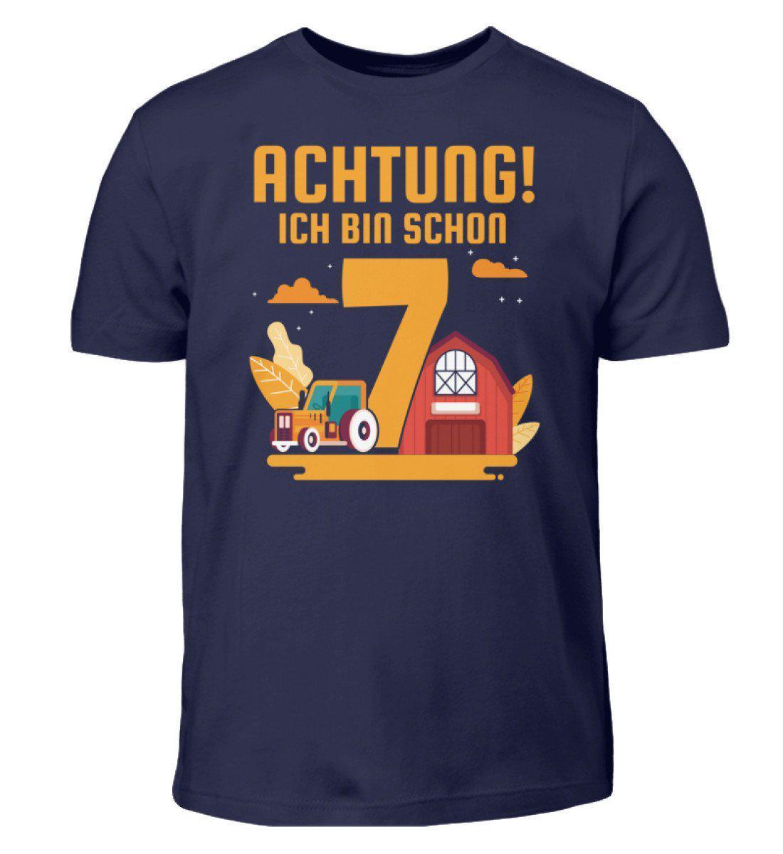 Ich bin schon 7 · Kinder T-Shirt-Kinder T-Shirt-Navy-12/14 (152/164)-Agrarstarz