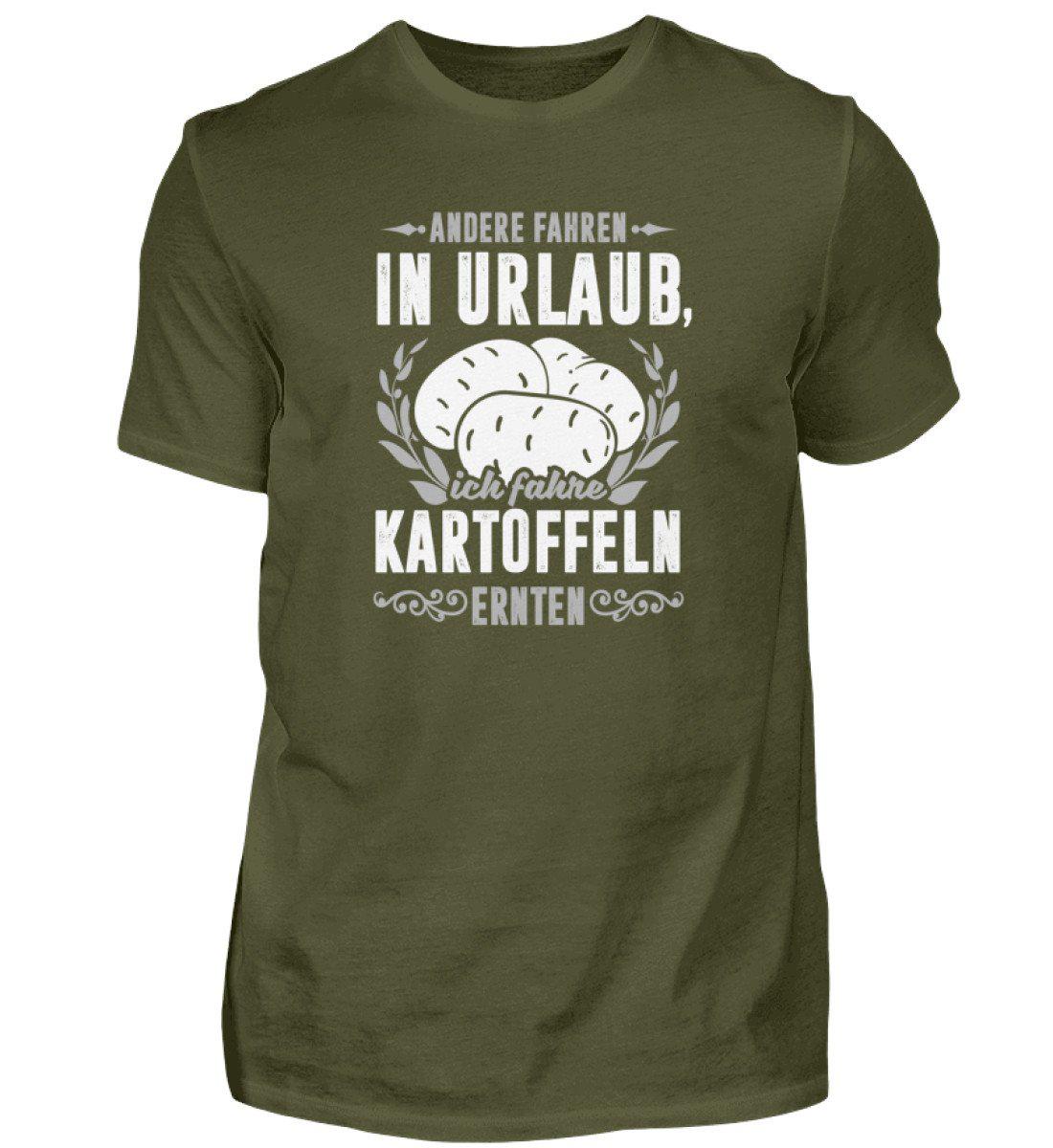 Ich fahre Kartoffeln · Herren T-Shirt-Herren Basic T-Shirt-Urban Khaki-S-Agrarstarz