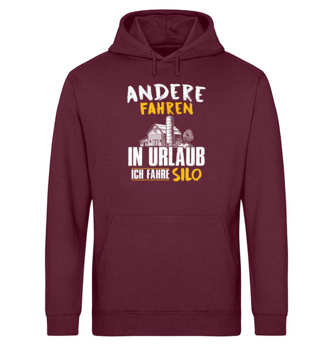 Ich fahre Silo · Unisex Organic Hoodie-Drummer Hoodie ST/ST-Burgundy-XS-Agrarstarz