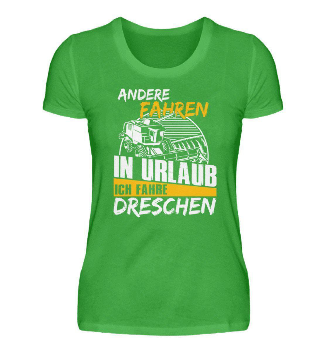 Ich fahre dreschen · Damen T-Shirt-Damen Basic T-Shirt-Green Apple-S-Agrarstarz