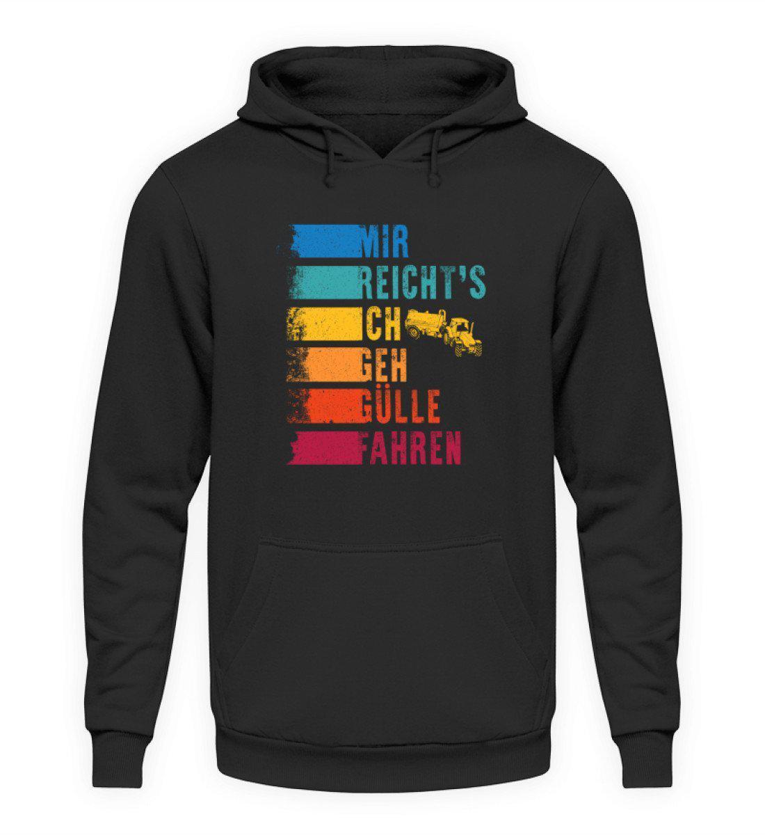 Ich geh Gülle fahren retro · Unisex Kapuzenpullover Hoodie-Unisex Hoodie-Jet Black-S-Agrarstarz