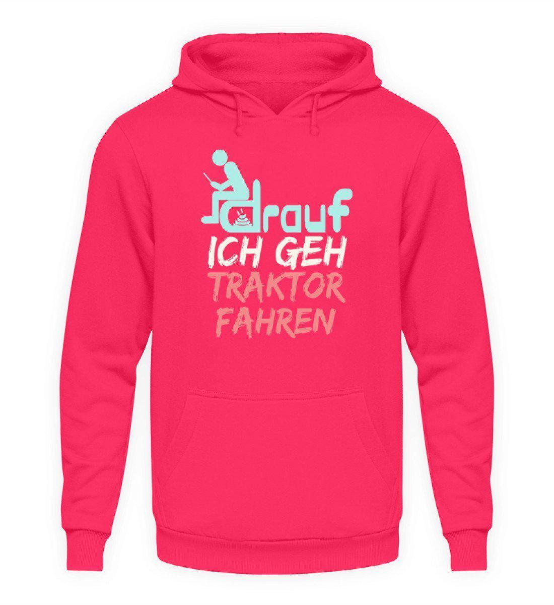 Ich geh Traktor fahren · Unisex Kapuzenpullover Hoodie-Unisex Hoodie-Hot Pink-L-Agrarstarz