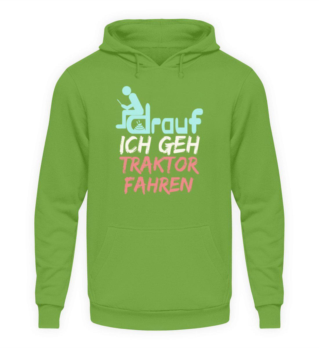 Ich geh Traktor fahren · Unisex Kapuzenpullover Hoodie-Unisex Hoodie-LimeGreen-L-Agrarstarz