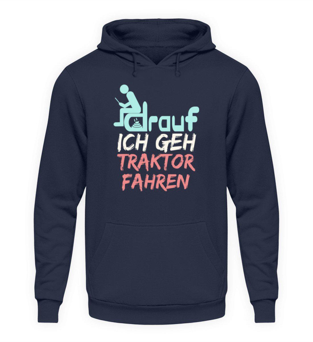 Ich geh Traktor fahren · Unisex Kapuzenpullover Hoodie-Unisex Hoodie-Oxford Navy-L-Agrarstarz