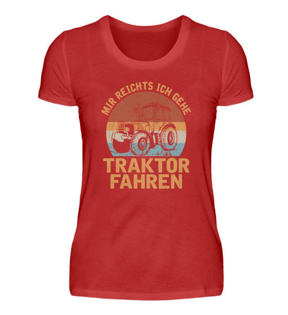 Ich gehe Traktor fahren Retro · Damen T-Shirt-Damen Basic T-Shirt-Agrarstarz