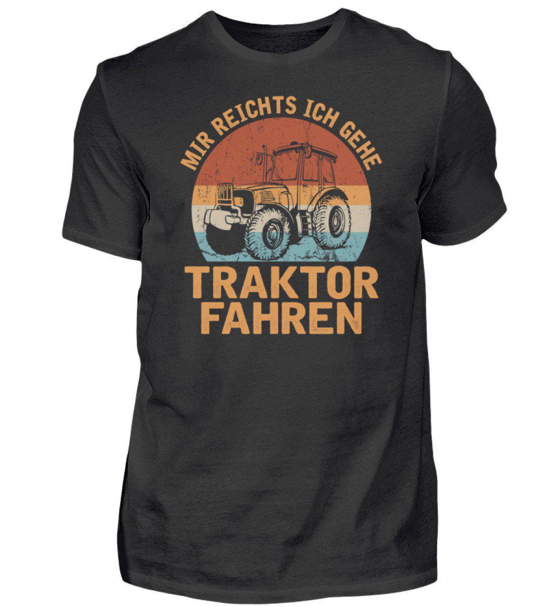 Ich gehe Traktor fahren Retro · Herren T-Shirt-Herren Basic T-Shirt-Black-S-Agrarstarz