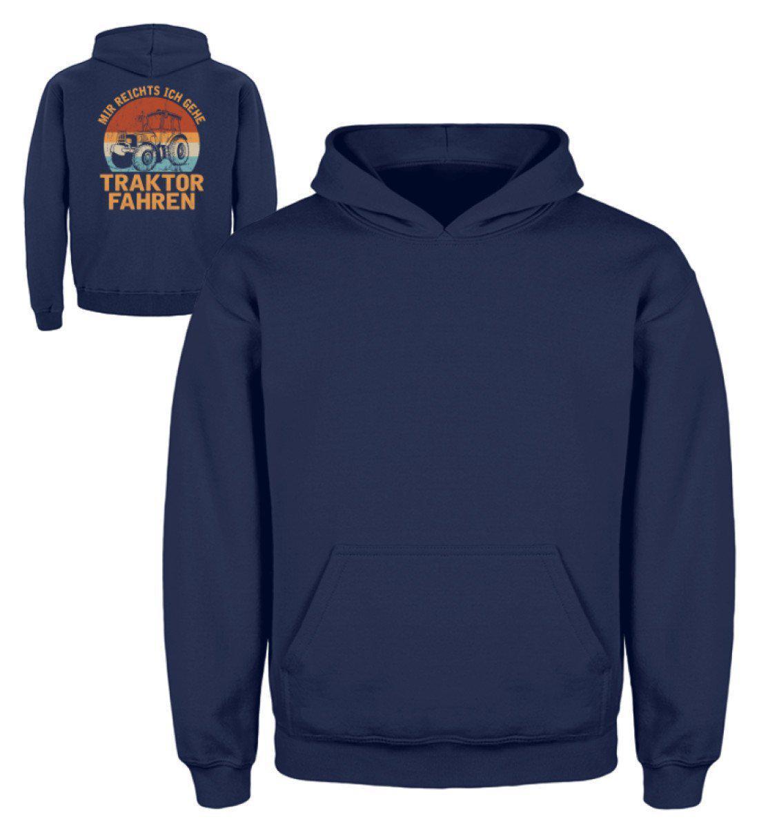 Ich gehe Traktor fahren Retro · Kinder Kapuzenpullover Hoodie-Kinder Hoodie-New French Navy-3/4 (98/104)-Agrarstarz