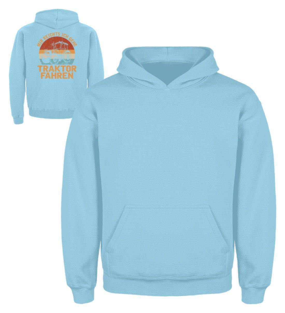 Ich gehe Traktor fahren Retro · Kinder Kapuzenpullover Hoodie-Kinder Hoodie-Sky Blue-3/4 (98/104)-Agrarstarz