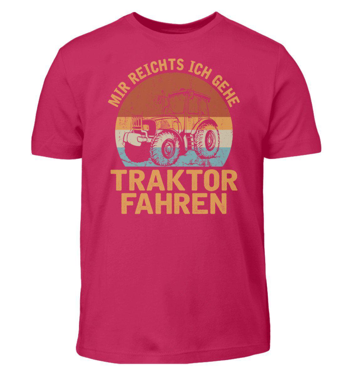 Ich gehe Traktor fahren Retro · Kinder T-Shirt-Kinder T-Shirt-Sorbet-3/4 (98/104)-Agrarstarz