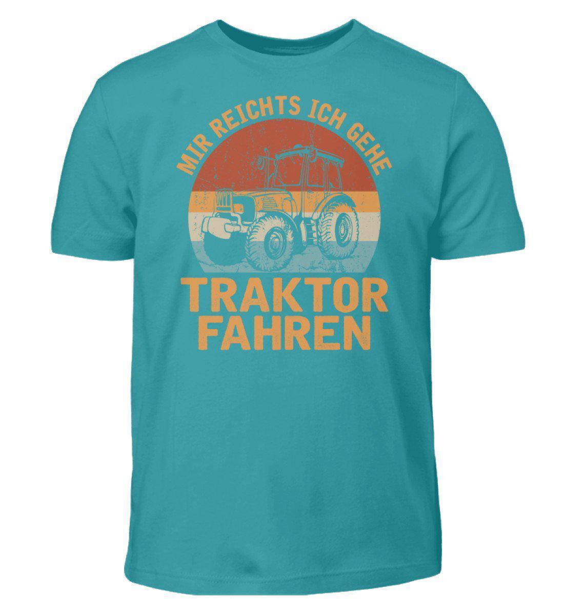 Ich gehe Traktor fahren Retro · Kinder T-Shirt-Kinder T-Shirt-Swimming Pool-3/4 (98/104)-Agrarstarz