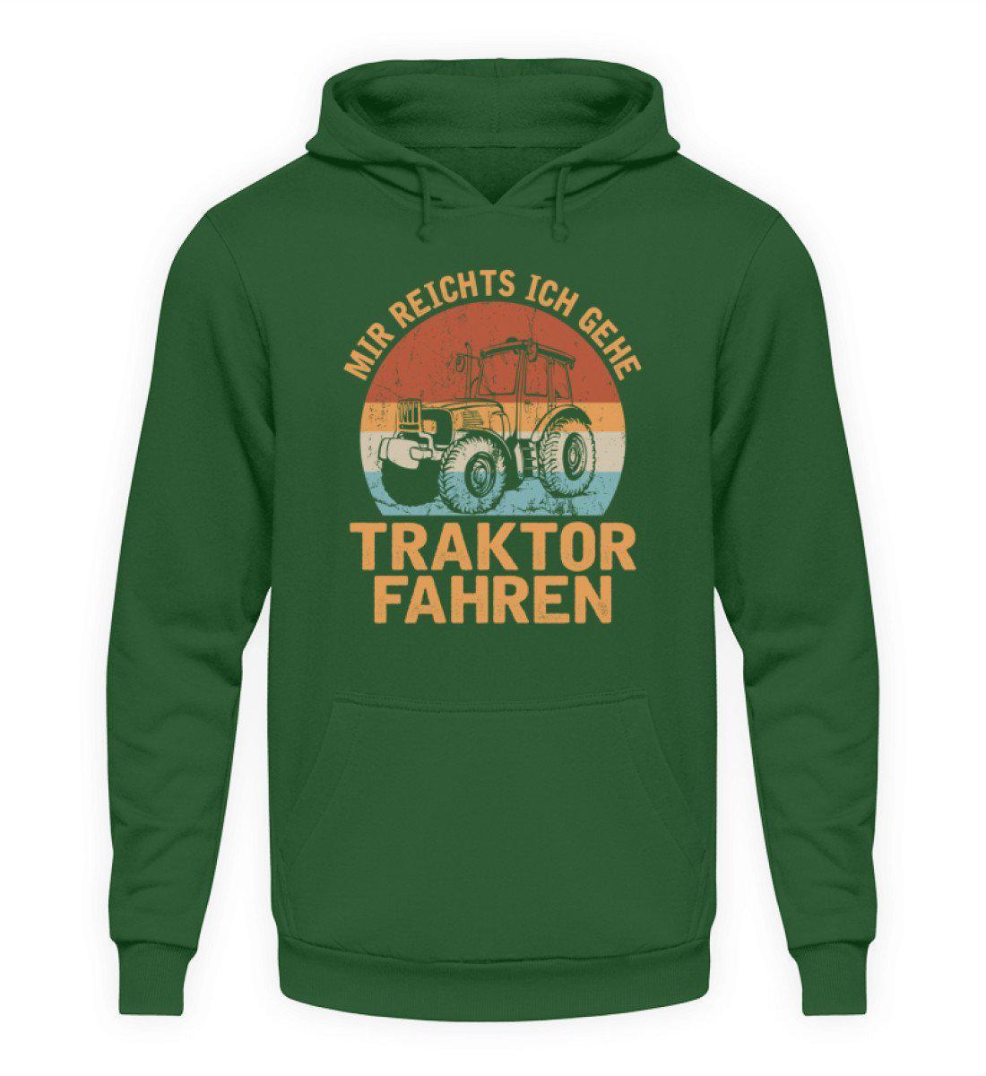 Ich gehe Traktor fahren Retro · Unisex Kapuzenpullover Hoodie-Unisex Hoodie-Bottle Green-L-Agrarstarz