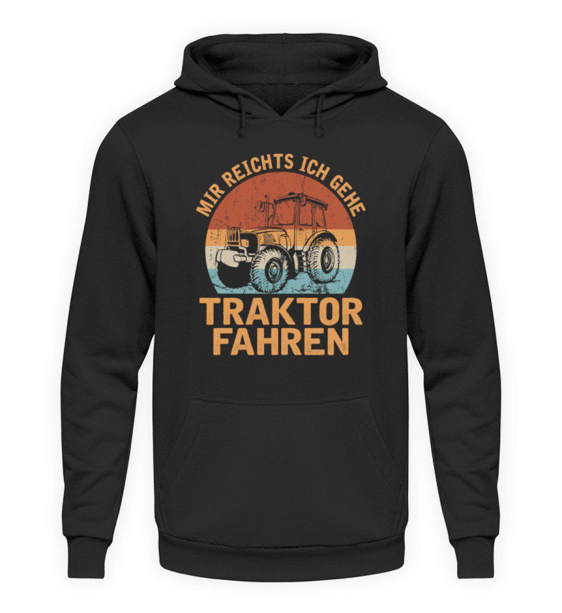 Ich gehe Traktor fahren Retro · Unisex Kapuzenpullover Hoodie-Unisex Hoodie-Jet Black-L-Agrarstarz