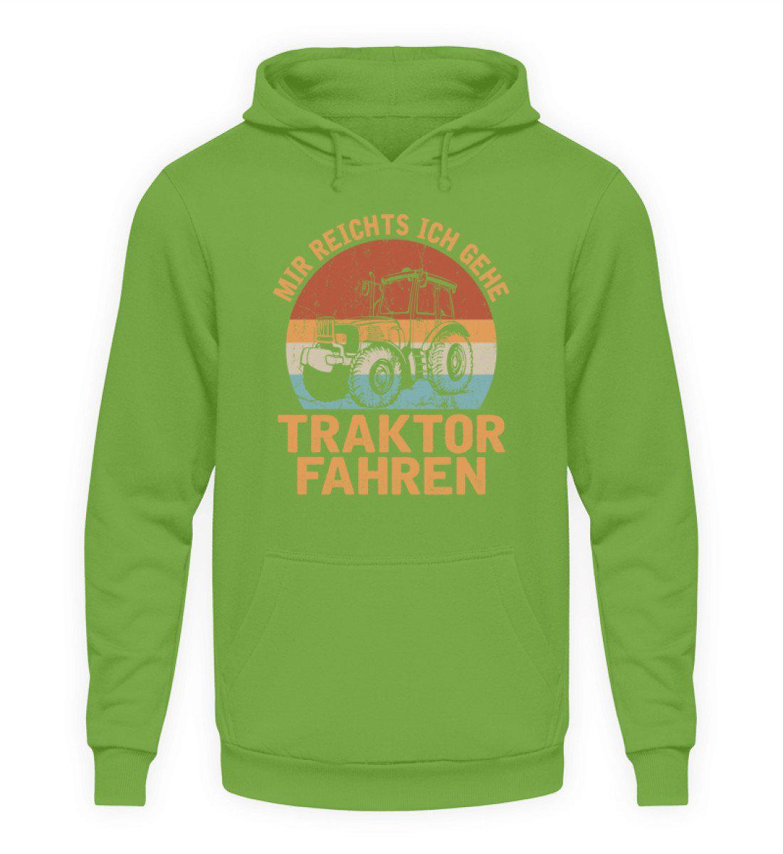 Ich gehe Traktor fahren Retro · Unisex Kapuzenpullover Hoodie-Unisex Hoodie-LimeGreen-L-Agrarstarz