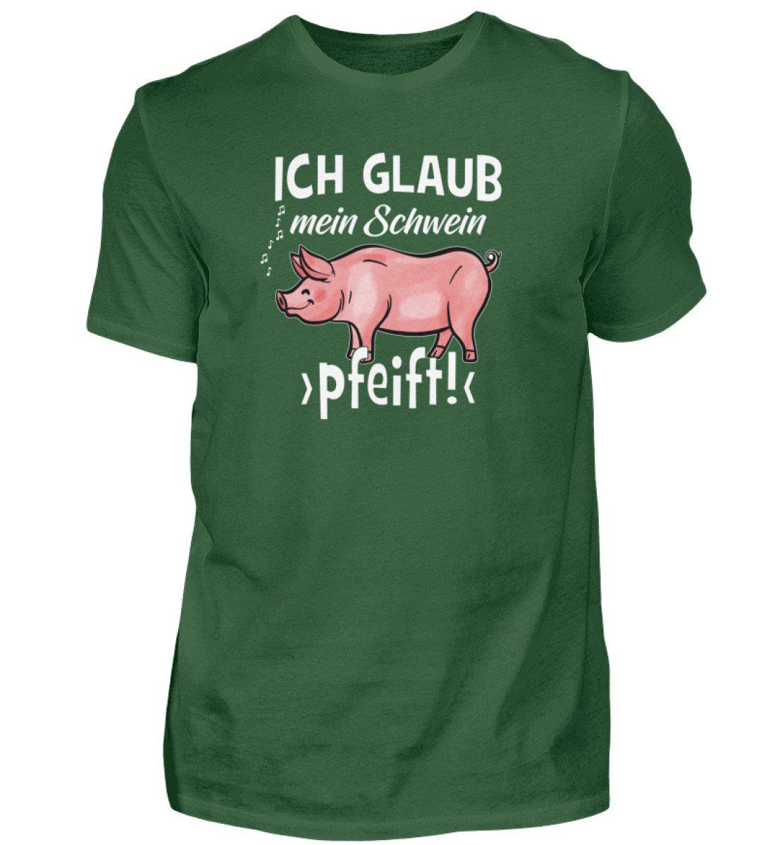 Ich glaub mein Schwein pfeift · Herren T-Shirt-Herren Basic T-Shirt-Bottle Green-S-Agrarstarz