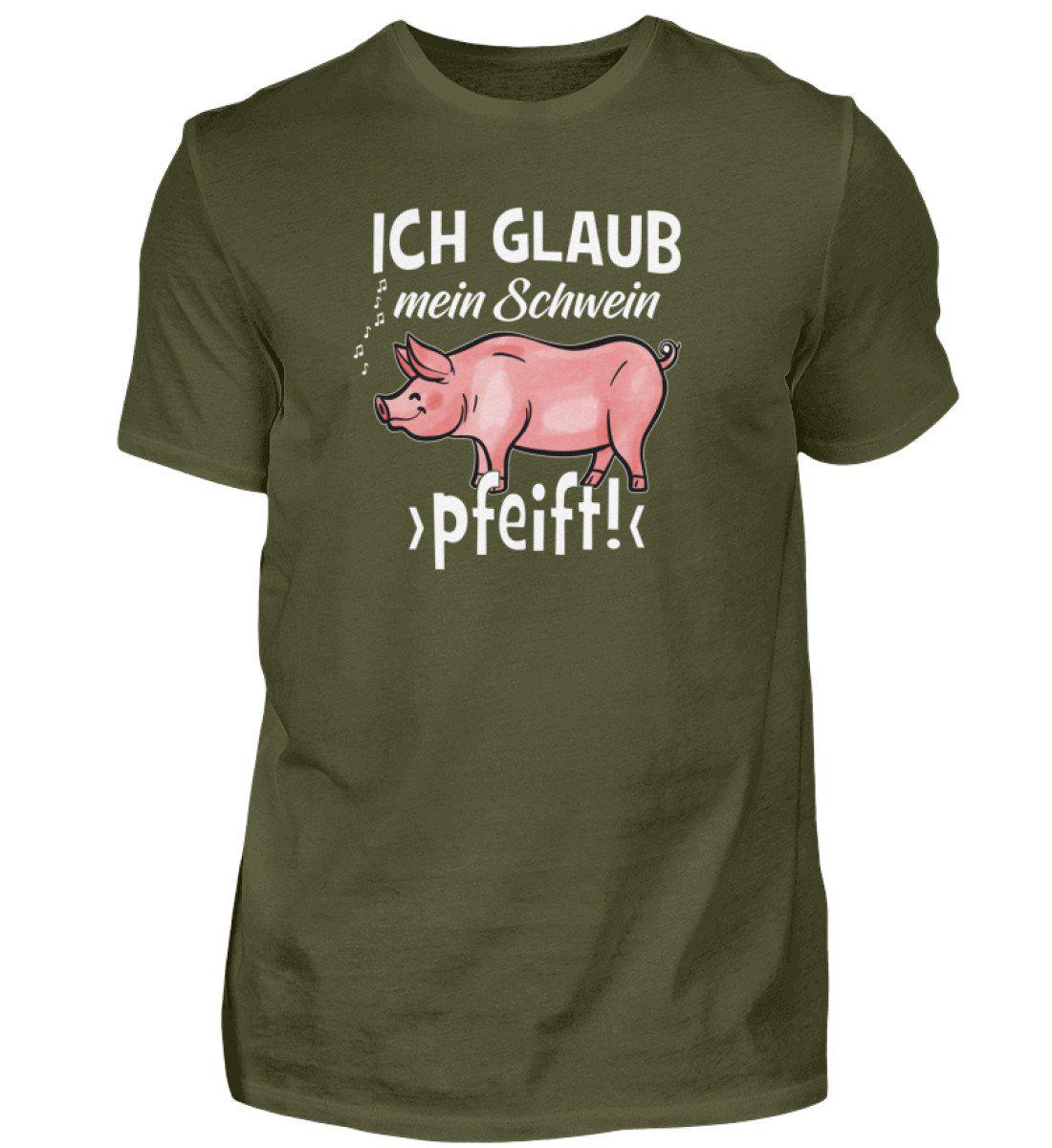 Ich glaub mein Schwein pfeift · Herren T-Shirt-Herren Basic T-Shirt-Urban Khaki-S-Agrarstarz