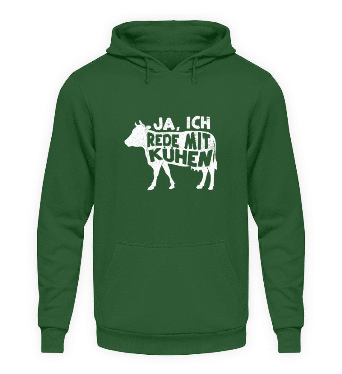Ich rede mit Kühen · Unisex Kapuzenpullover Hoodie-Unisex Hoodie-Bottle Green-S-Agrarstarz