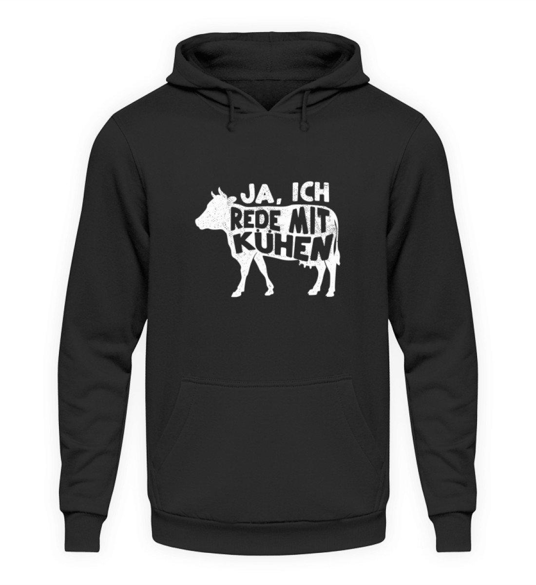 Ich rede mit Kühen · Unisex Kapuzenpullover Hoodie-Unisex Hoodie-Jet Black-S-Agrarstarz