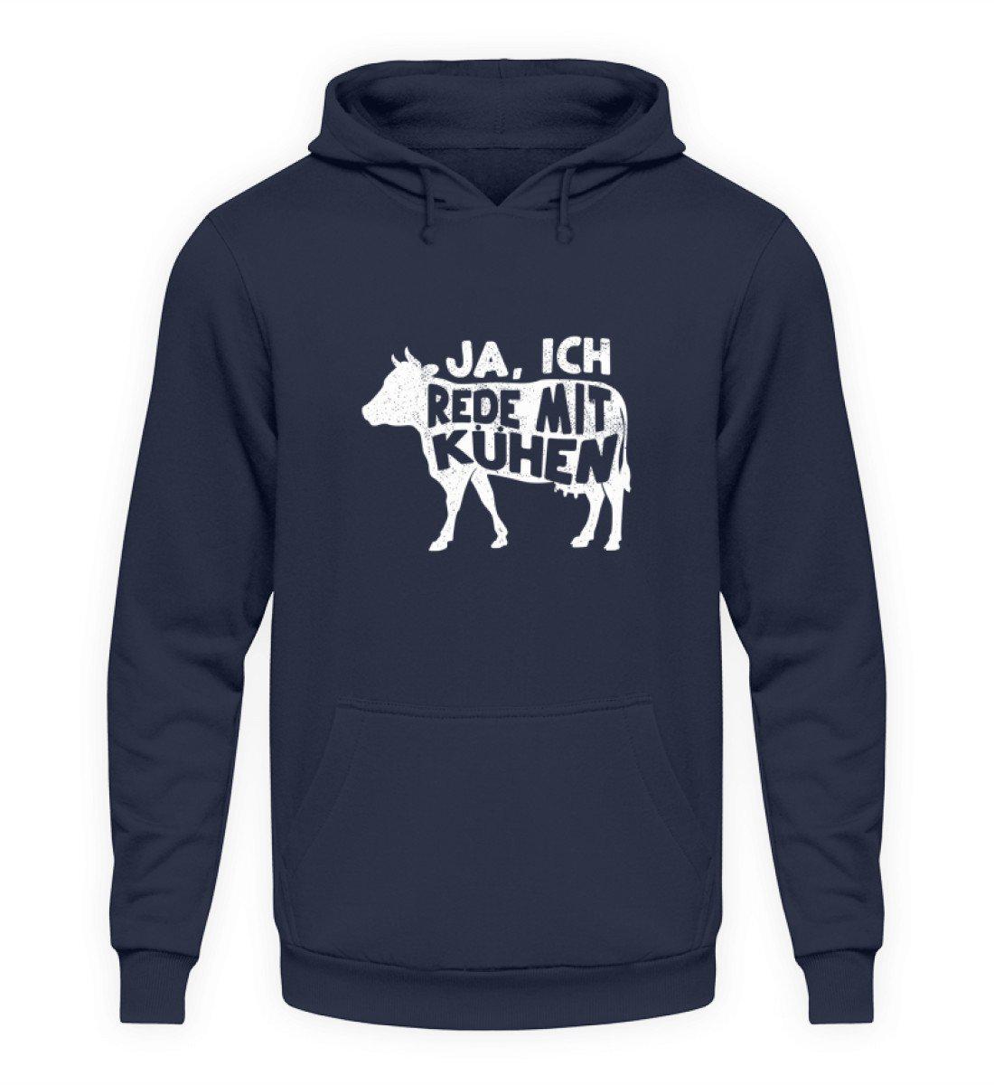 Ich rede mit Kühen · Unisex Kapuzenpullover Hoodie-Unisex Hoodie-Oxford Navy-S-Agrarstarz