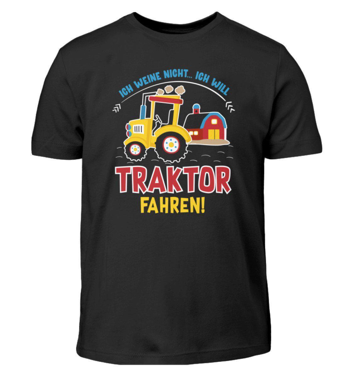 Ich will Traktor fahren · Kinder T-Shirt-Kinder T-Shirt-Black-3/4 (98/104)-Agrarstarz