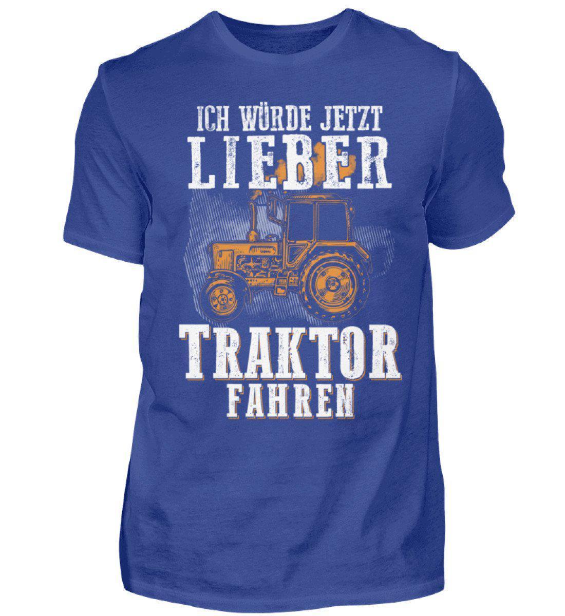 Ich würde lieber Traktor fahren · Herren T-Shirt-Herren Basic T-Shirt-Royal Blue-S-Agrarstarz