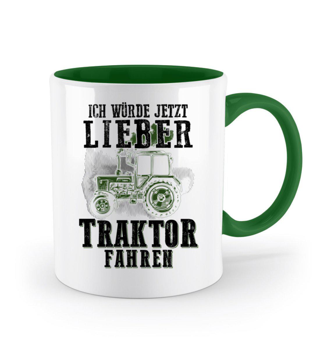 Ich würde lieber Traktor fahren · Keramik Tasse zweifarbig-Keramik Tasse Zweifarbig-Agrarstarz