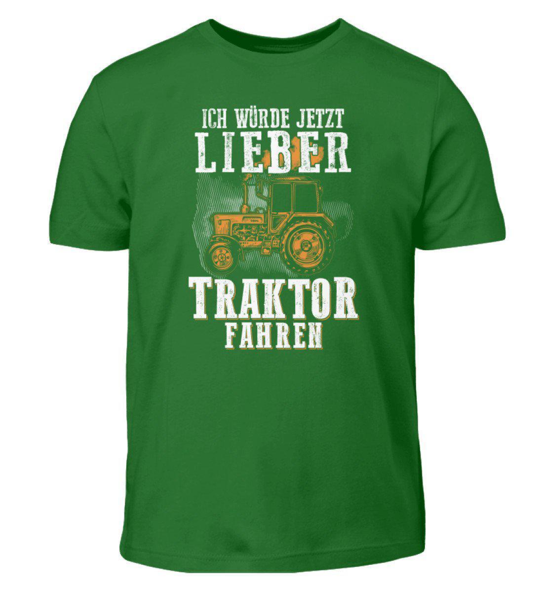 Ich würde lieber Traktor fahren · Kinder T-Shirt-Kinder T-Shirt-Kelly Green-12/14 (152/164)-Agrarstarz