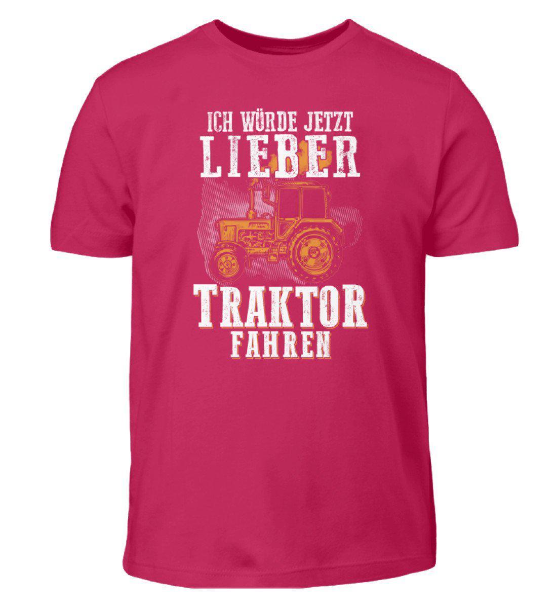 Ich würde lieber Traktor fahren · Kinder T-Shirt-Kinder T-Shirt-Sorbet-12/14 (152/164)-Agrarstarz