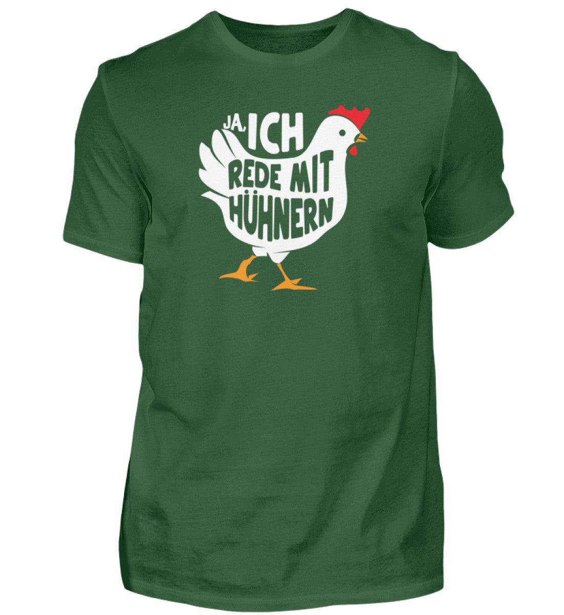 Ja, ich rede mit Hühnern · Herren T-Shirt-Herren Basic T-Shirt-Bottle Green-S-Agrarstarz
