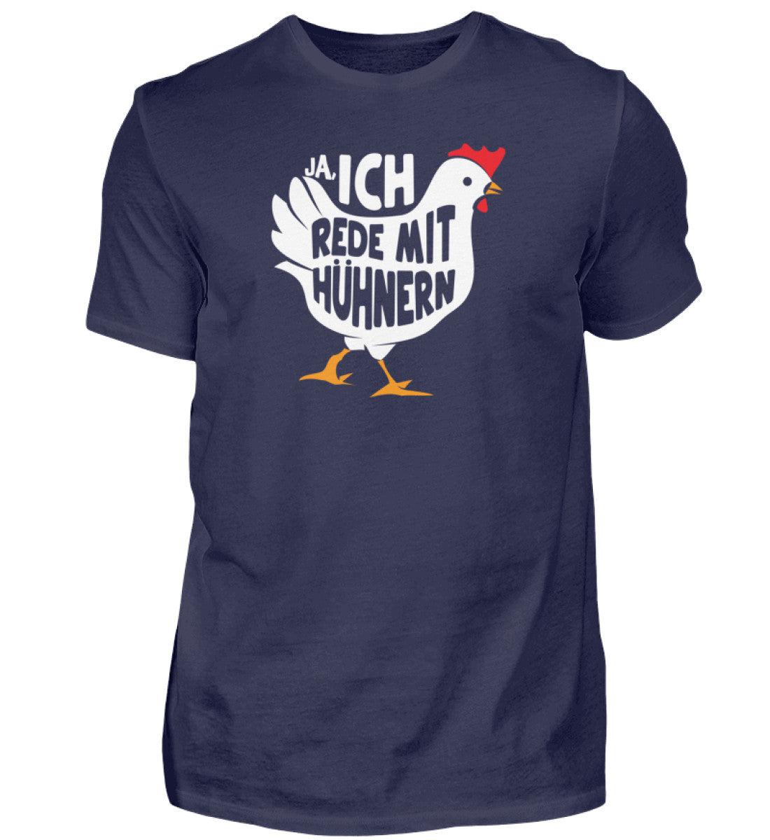 Ja, ich rede mit Hühnern · Herren T-Shirt-Herren Basic T-Shirt-Navy-S-Agrarstarz
