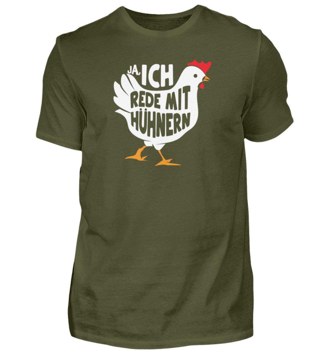 Ja, ich rede mit Hühnern · Herren T-Shirt-Herren Basic T-Shirt-Urban Khaki-S-Agrarstarz