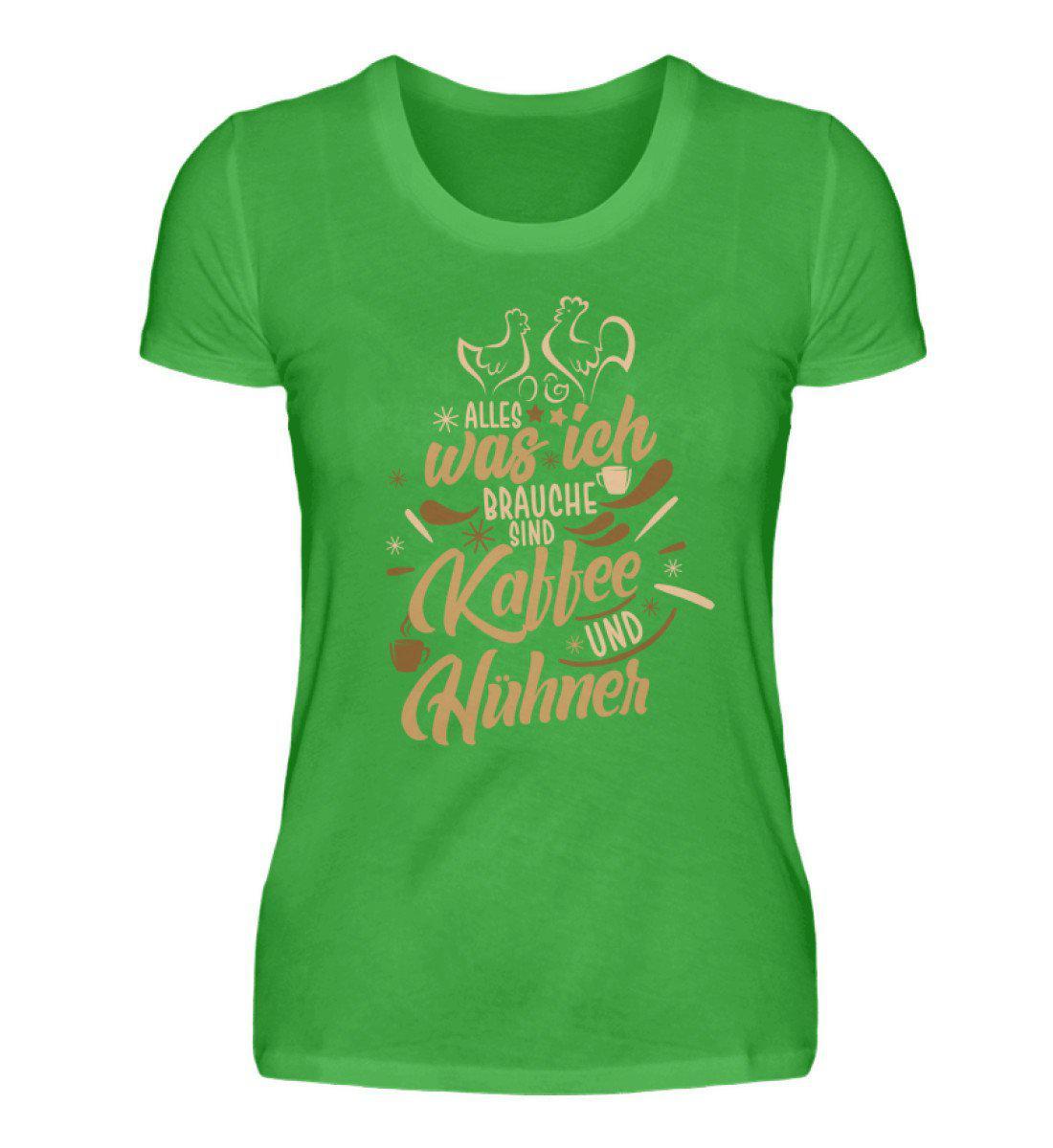 Kaffee und Hühner · Damen T-Shirt-Damen Basic T-Shirt-Green Apple-S-Agrarstarz