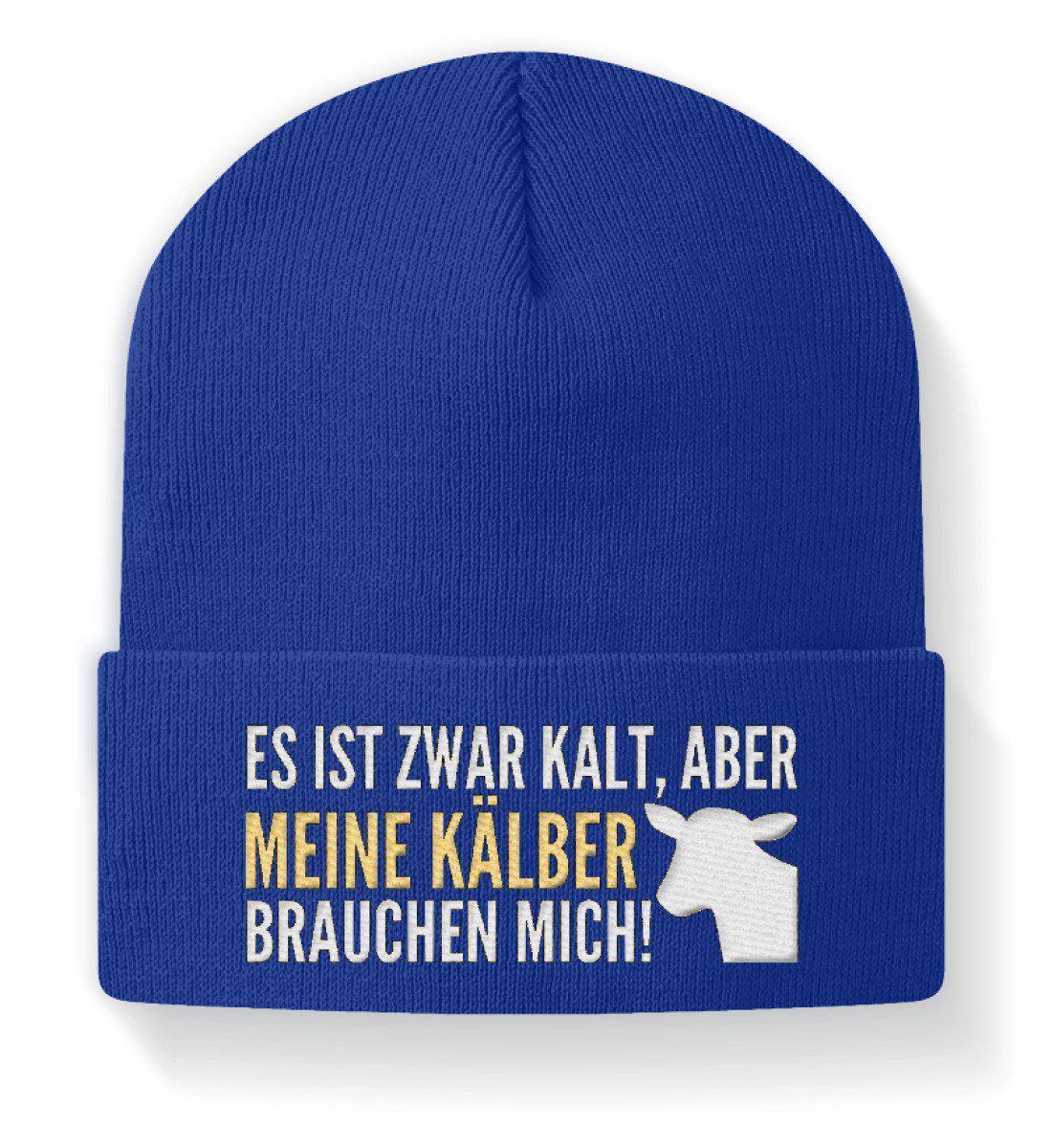 Kälber brauchen mich · Beanie Mütze-Beanie mit Stick-Royal-M-Agrarstarz